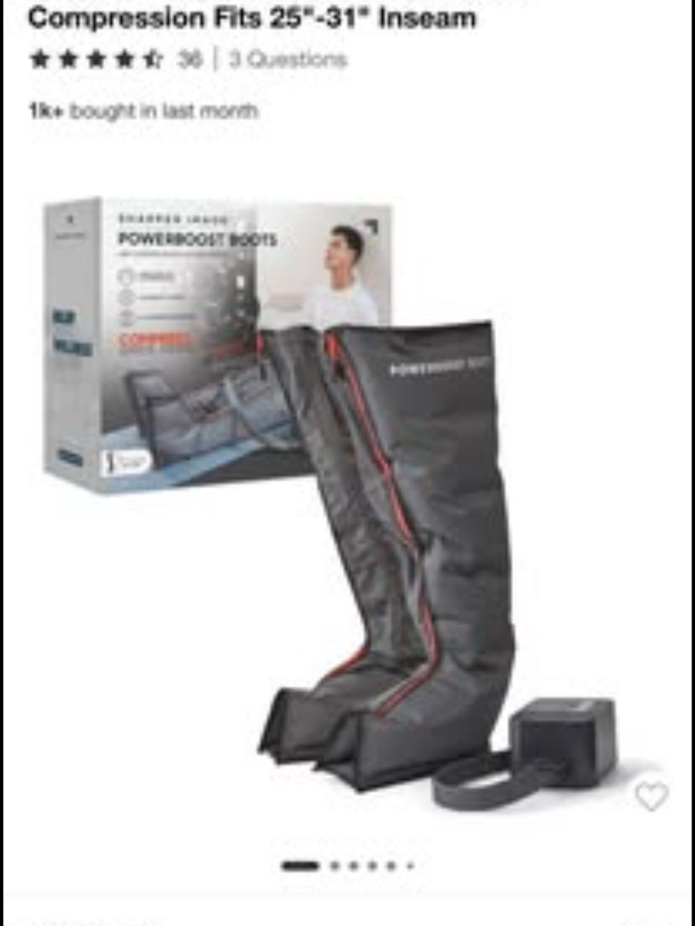 Compression Boots Sharper Image Boots - Black